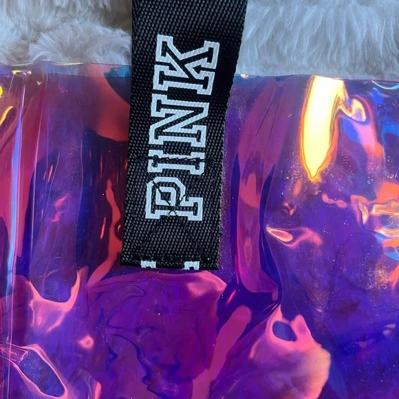 PINK Victoria's Secret Iridescent Tote and Pouch - Picture 7 of 7